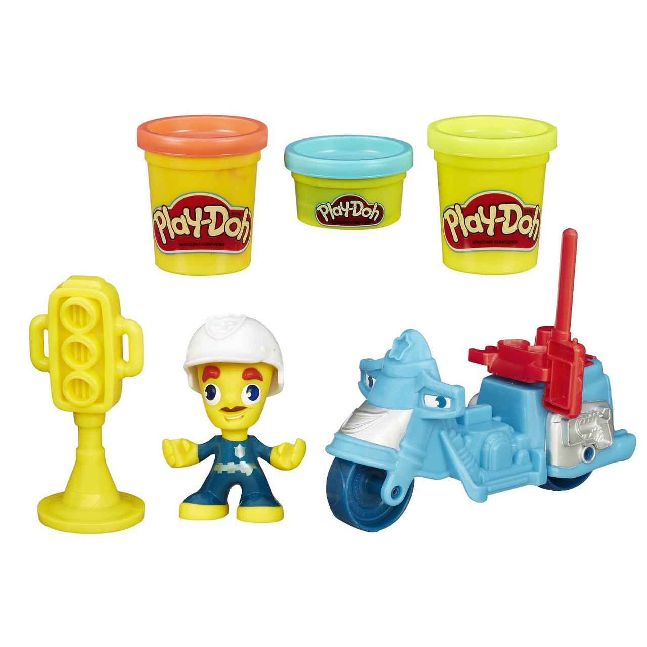 Плей-Дох набор пластилина Город полицейский мотоцикл Play-Doh Town Police Motorcycle - фото 1 - id-p928679105