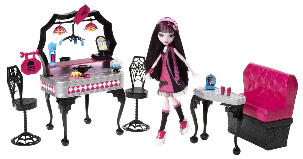 Monster High Закусочна Дракулауры Die-Ner & Draculaura Playset and Doll