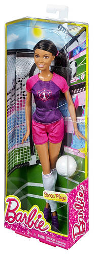 Купить Кукла Барби Футболистка Barbie Careers Soccer Player African ...