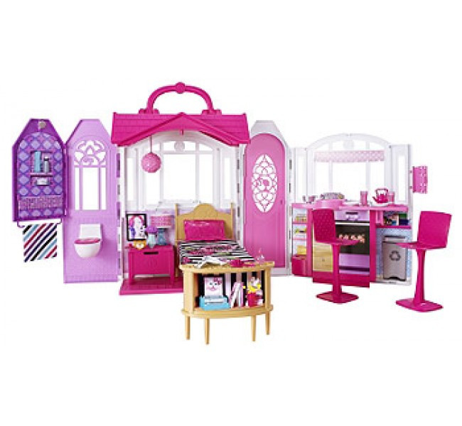 Mattel barbie glam house & 3 doll set deals