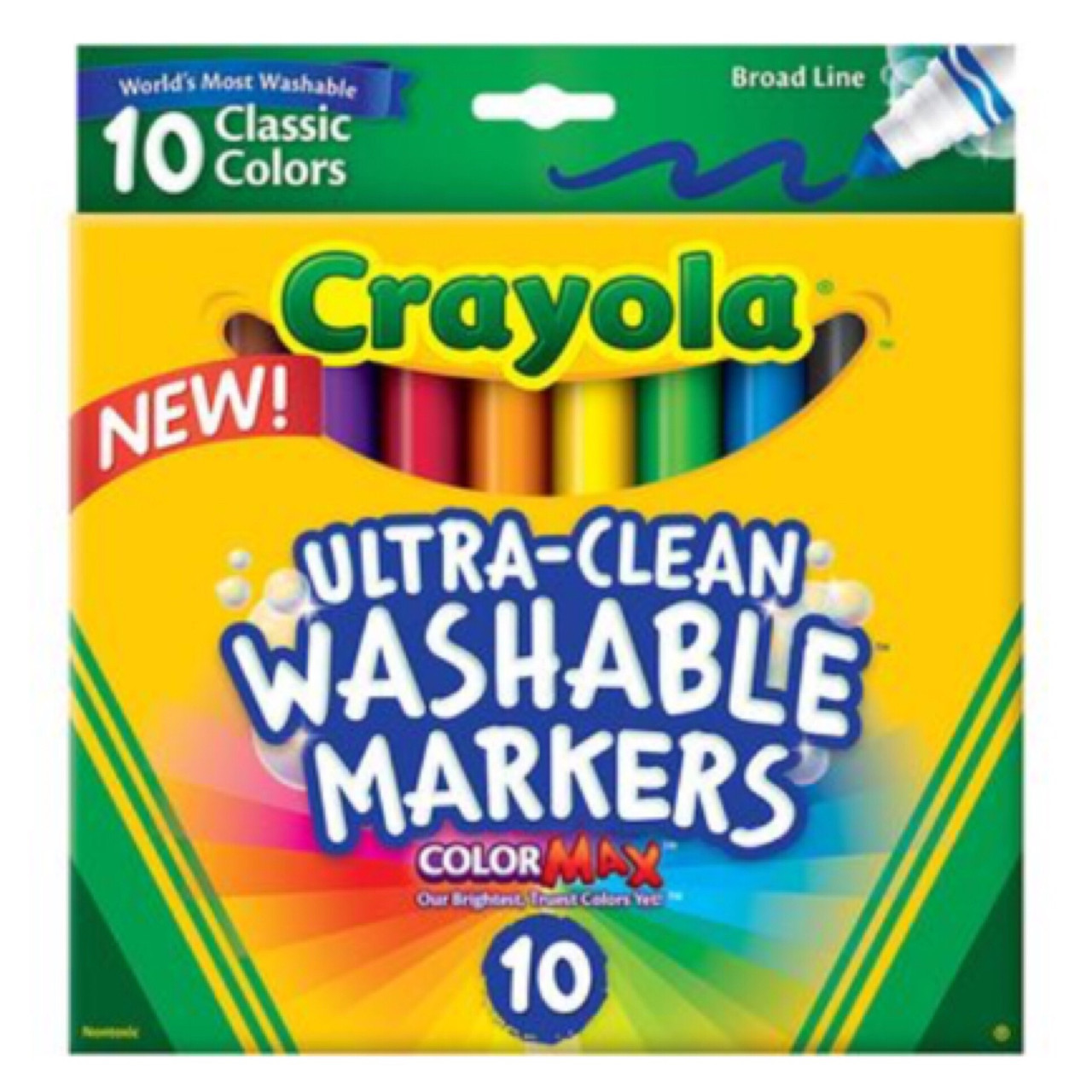 Змиваються фломастери Crayola. Широка лінія. 10 шт в упаковці, фото 1
