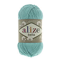 Alize BELLA 100 (Белла 100) № 477 бірюзовий (Пряжа бавовна, нитки для в'язання)