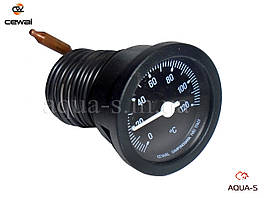 Термометр капілярний Cewal T52P D 52 мм. (0-120° C) для опалення (Італія)