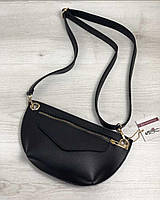 Жіноча сумка сумка на пояс - клатч Нана чорного кольору