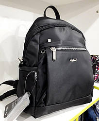 Рюкзак жіночий міський чорний маленький Dolly 385 один відділ і дві кишені 25 х 35 х 15 см