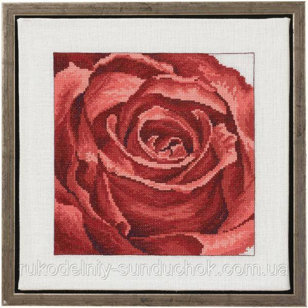 Набор для вышивания крестом ТМ Permin "Красная роза (Red rose)" 70-1150 - фото 1 - id-p928835451