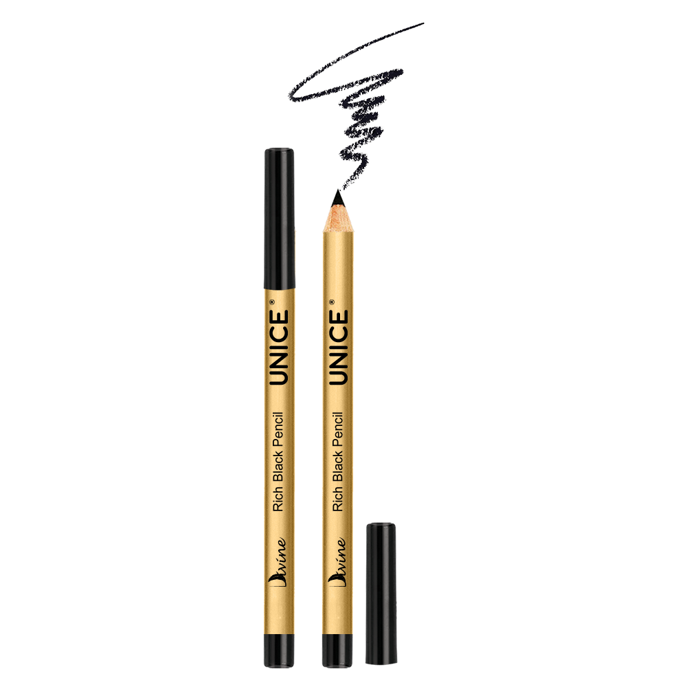 Насичений чорнй олівець для очей Giz Unice Divine Ultra Black Giz 1,2 г (3336001)