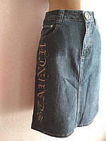 Спідниця-олівець джинсовий із шліцею