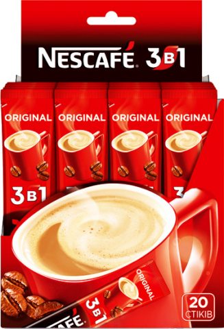 Купити Кава розчинна Nescafe 3 in 1 Original Нескафе 3 в 1 Оригінал 13 ...