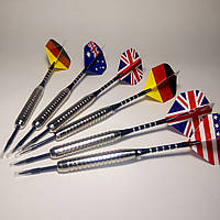 Набір із 6 дротиків для дартсу (цільнометалеві, вага 1 шт - 20 грамів)