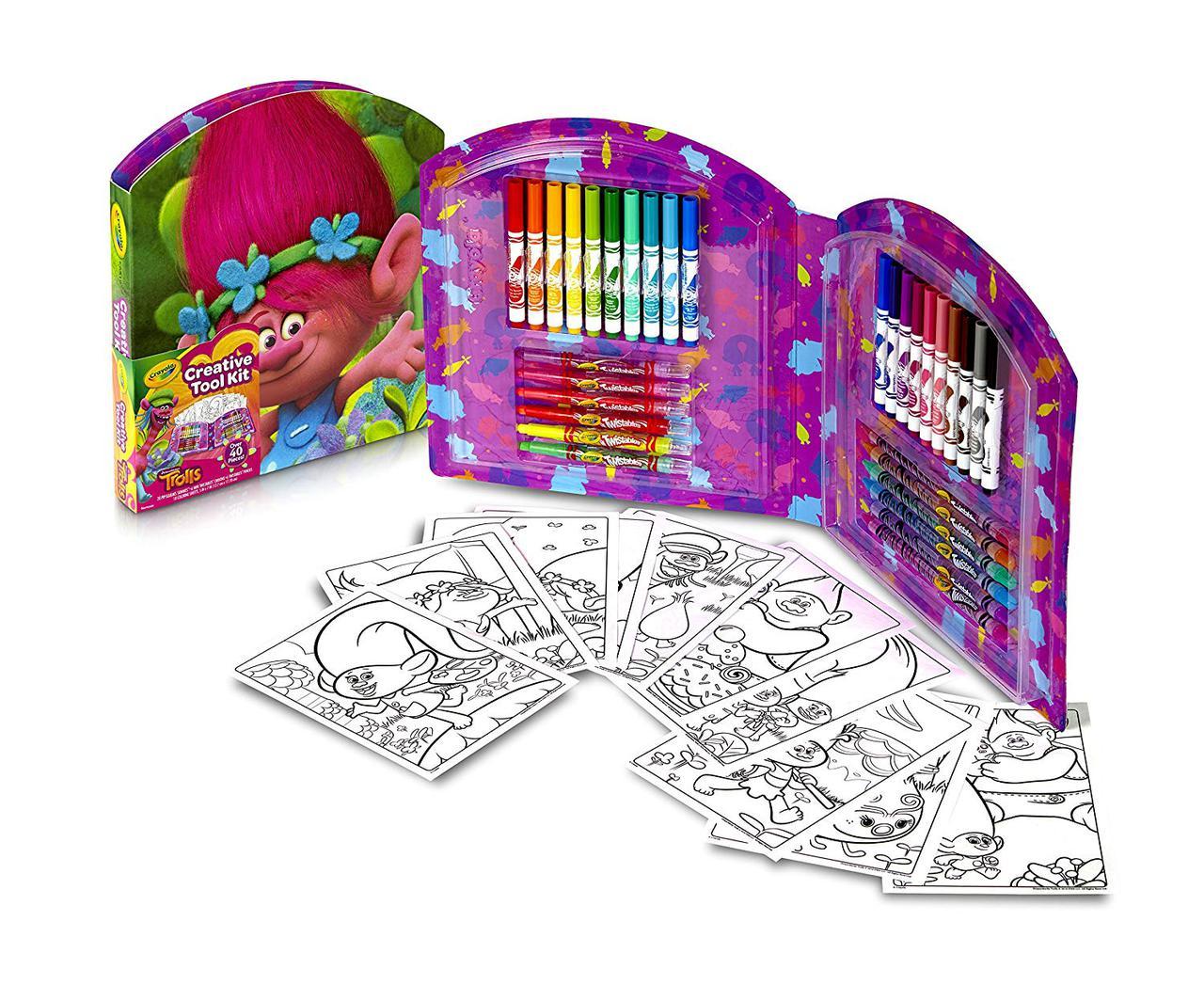 Crayola Набір для творчості Тролі Трояндочка 40 предметів Trolls Creativity Tool Kit, фото 1