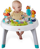 Fisher-Price підлогові стрибуни столик 2в1 джунглі Sit-to-Stand Activity Center Spin N Play Safari