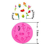 Молд кондитерський "Квіти" - діаметр молдовського 7,5 см, силікон, фото 2