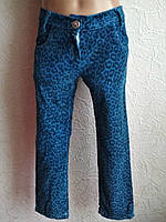 Штани вельвет для дівчинки Леопард 5-7 років