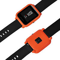 Захисний чохол для смарт годинника Amazfit Bip / Bip Lite / Bip S помаранчевий, фото 6