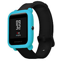 Захисний чохол для смарт годинника Amazfit Bip / Bip Lite / Bip S блакитний, фото 4