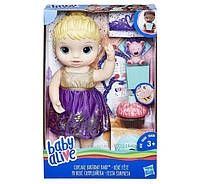 Кукла Baby Alive блондинка День рождения Cupcake Birthday