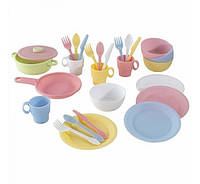 KidKraft 27 предметов игрушечная детская посуда Cookware Set Pastel