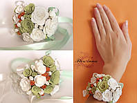 "Весенее настроение" браслет с цветами на руку для невесты или свидетельницы.
