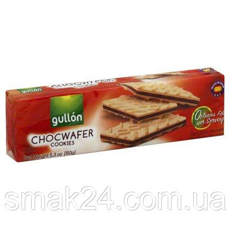 Вафлі без трансжирів з шоколадним кремом Gullon 150г Іспанія