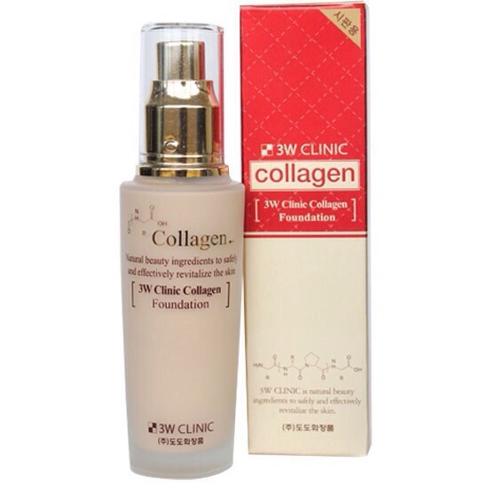 Тональний крем від 3W CLINIC Collagen Foundation 21 и 23 тона