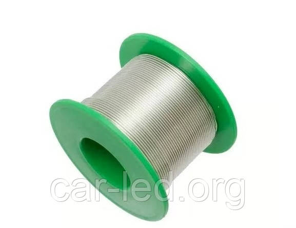 Припій безсвинцевий для паяння в котушці з флюсом (0,8 мм, 50 г), фото 1