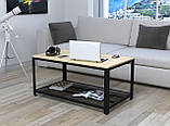 Журнальний столик Loft-Design V-105 1050х600х500 мм, метал+дсп, фото 3