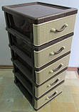 Комод пластиковий на 5 ящиків Україна, фото 3