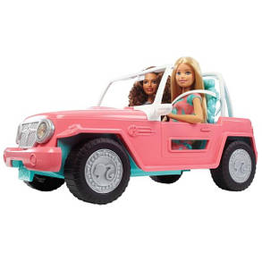 Набір Барбі з подругою Літня пригода на джипі Barbie Pink Jeep with Two Dolls, фото 2