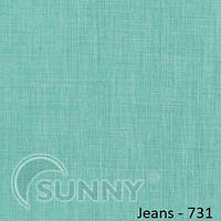 Рулонные шторы для ОКОн в открытой системе Sunny, ткань Jeans