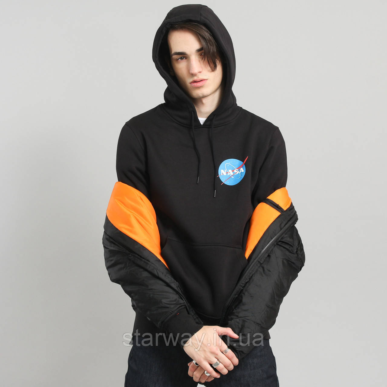 Худі nasa small logo | стильна толстовка
