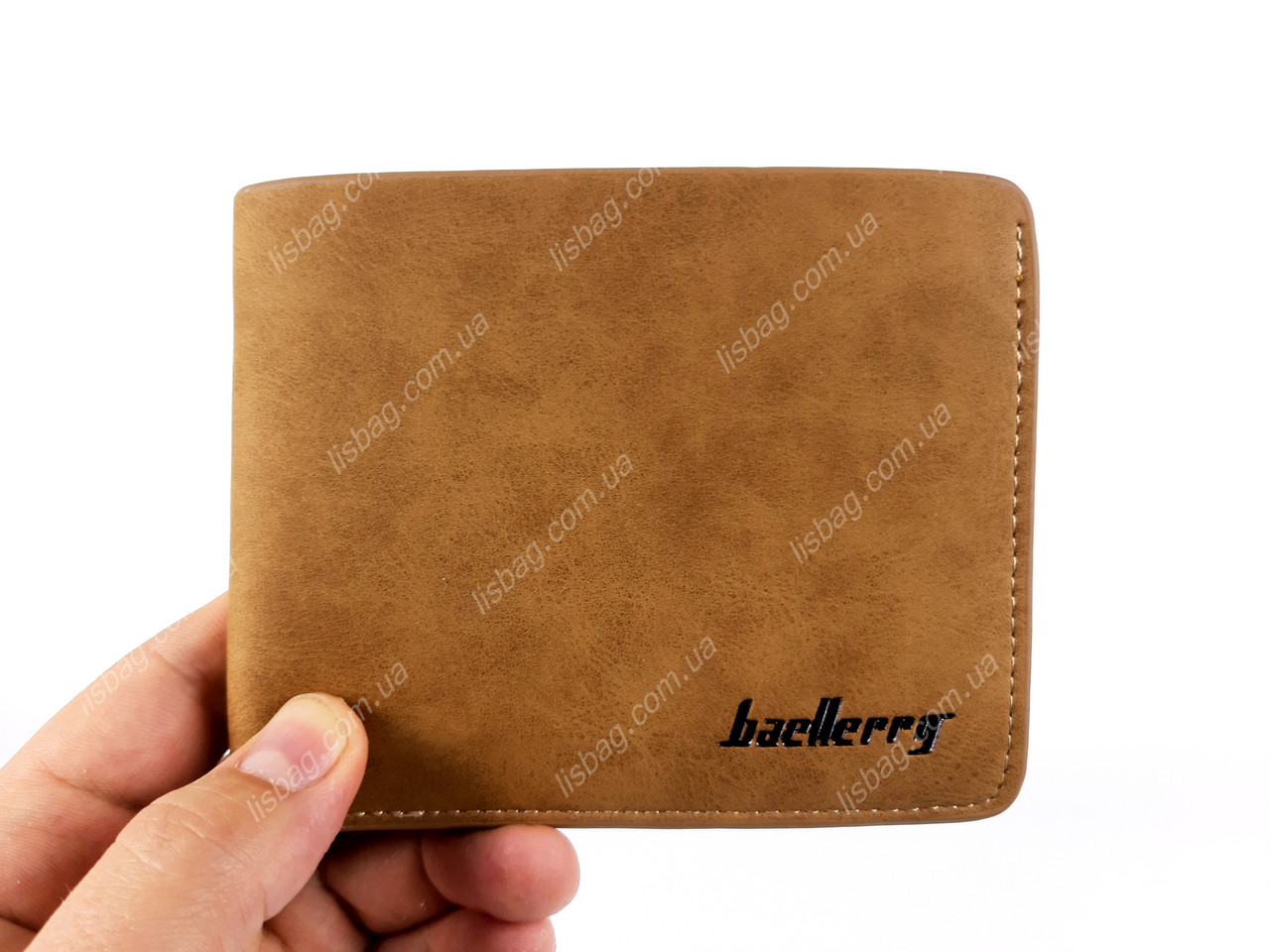 Чоловічий гаманець baellerry коричневий, класичного стилю м'який