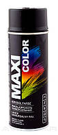 Акриловая краска черная глянцевая Maxi Color RAL9005 400мл.