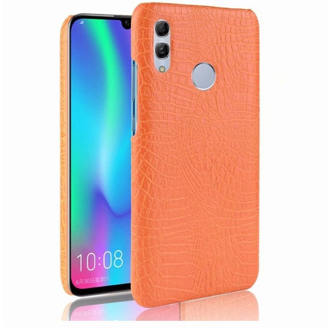 Чохол накладка Croco Style для Huawei P Smart 2019 Жовтогарячий