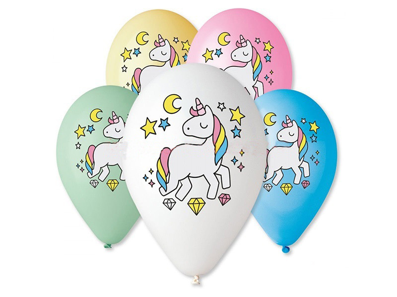 Кулі повітряні "Єдиноріг" мікс 12" (30 см) 50 шт., фото 1