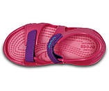 Босоніжки, сандалі для дівчинки Крокси оригінал / Crocs Kids Swiftwater River Sandal (204988), Рожеві, фото 6