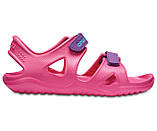 Босоніжки, сандалі для дівчинки Крокси оригінал / Crocs Kids Swiftwater River Sandal (204988), Рожеві, фото 5