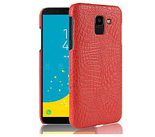 Чохол накладка Croco Style для Samsung J6 2018 / J600 Червоний