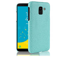 Чохол накладка Croco Style для Samsung A6 2018 М'ятний