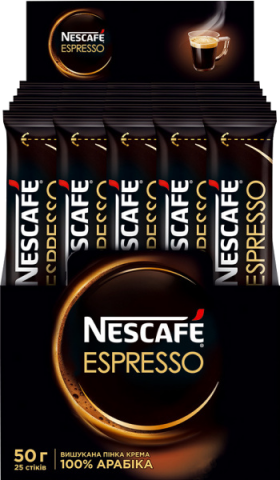 Кофе растворимый Nescafe Espresso стик 2g x 25 шт х 12 уп - фото 1 - id-p929158275