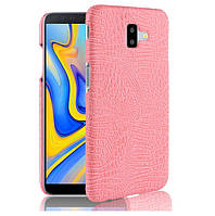Чохол накладка Croco Style для Samsung J6 Plus 2018 / J610 Рожевий