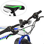 ВЕЛОСИПЕД 20 Д. FAT-BIKE POWER БЕЛО-СИНИЙ,СТАЛЬ, фото 2