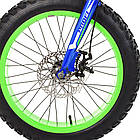 ВЕЛОСИПЕД 20 Д. FAT-BIKE POWER БЕЛО-СИНИЙ,СТАЛЬ, фото 4