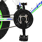 ВЕЛОСИПЕД 20 Д. FAT-BIKE POWER БЕЛО-СИНИЙ,СТАЛЬ, фото 6