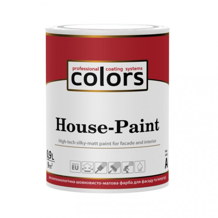 Фасадна професійна фарба Colors House Paint 0,9 л, 2,7л, 9 л
