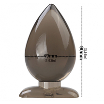 Анальна пробка 4,9 см силіконова м'яка велика Leten Bomb силікон, фото 5