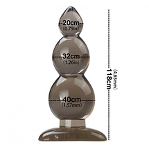 Анальна пробка Leten Torpedo силіконова м'яка матрьошка, фото 4