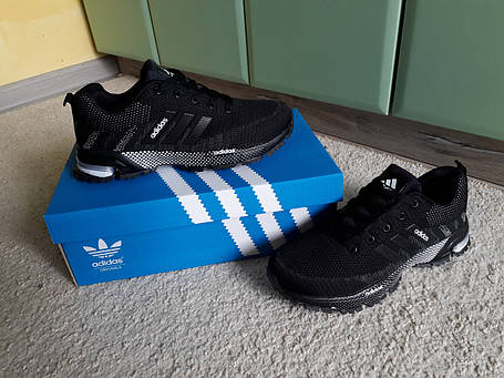 Чоловічі кросівки Adidas Fast Marathon Black чорні, розміри 36-41, фото 1