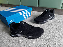 Чоловічі кросівки Adidas Fast Marathon Black чорні, розміри 36-41, фото 5