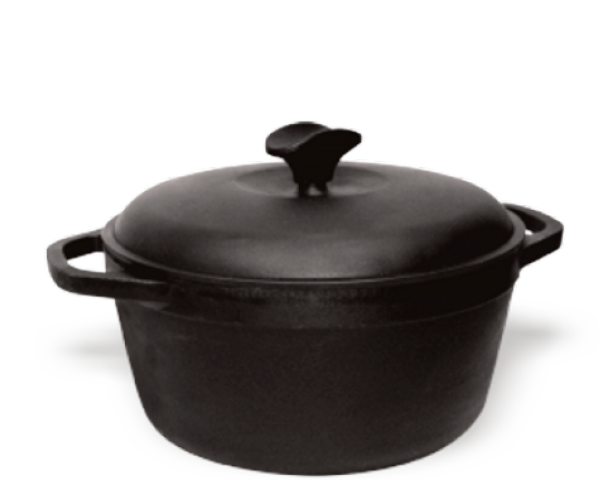 Каструля чавунна 10 л з кришкою 340 мм «Ситон», фото 1